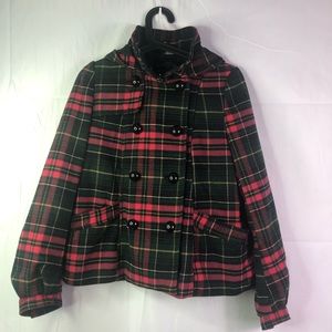 DIVIDED by HM Womens Coat/ Jacket Plaid.